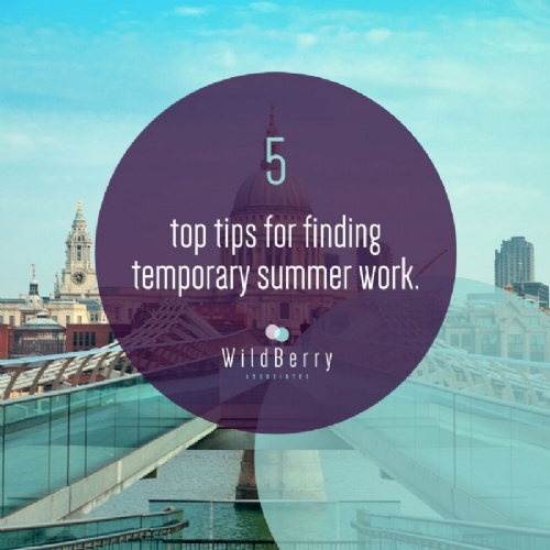 Top Tips for Finding Temporary Summer Work